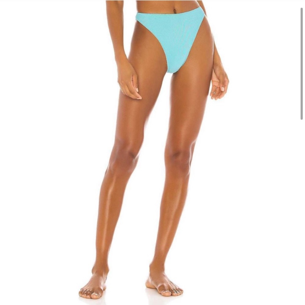 Skin by SAME High Rise Rib Textured Swim Bottom - Picture 2 of 2